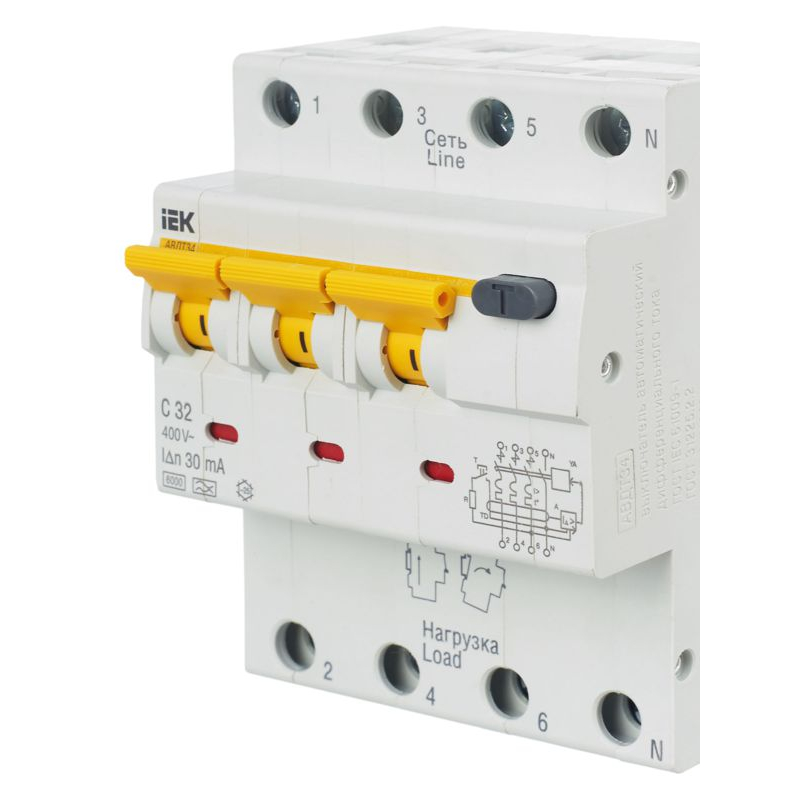 KARAT Автоматический выключатель дифференциального тока АВДТ 34 C32 30мА тип A IEK