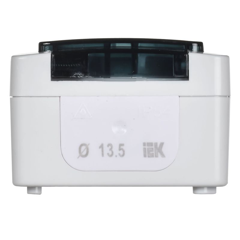 Розетка 1-местная для открытой установки РСб20-3-ГПБд с заземляющим контактом IP54 ГЕРМЕС PLUS (цвет крышки:дымчатый) IEK