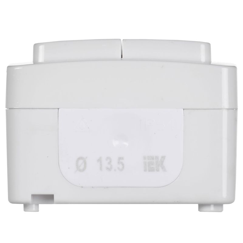 Выключатель 2-клавишный для открытой установки ВС20-2-0-ГПБ IP54 ГЕРМЕС PLUS (цвет клавиши: белый) IEK