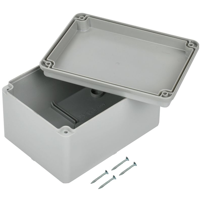 Коробка распаячная КМ41261 для открытой проводки безгалогенная (HF) 150х110х85мм гладкие стенки IP44 серая IEK