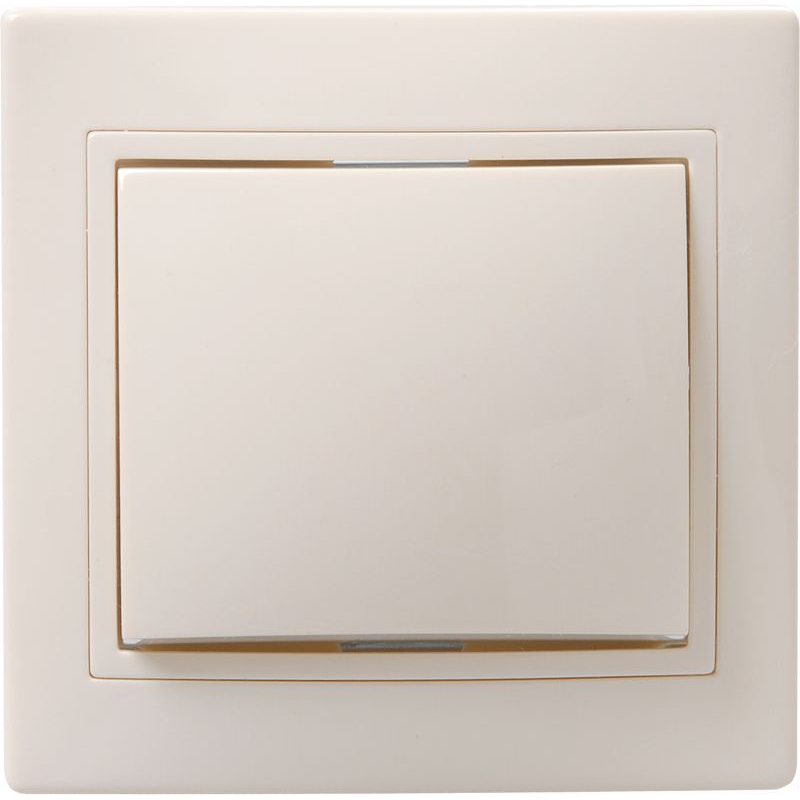 KVARTA Выключатель 1-клавишный кнопочный 10А ВСк10-1-0-ККм кремовый GENERICA