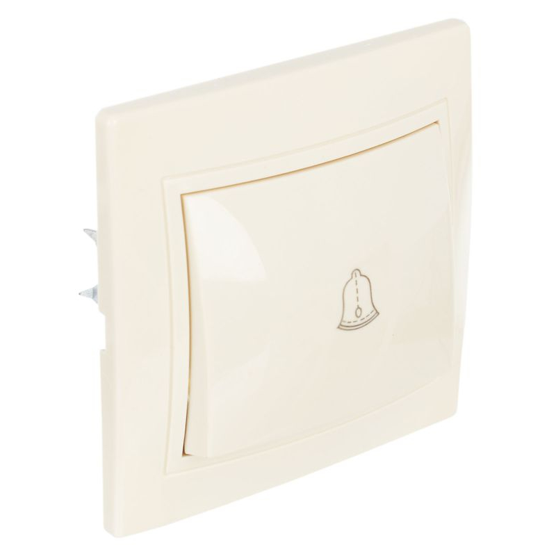 KVARTA Выключатель 1-клавишный кнопочный 10А ВСк10-1-0-ККм кремовый GENERICA