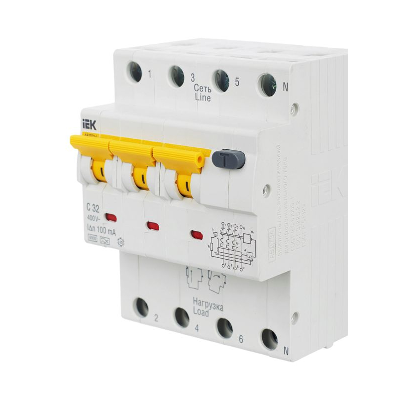 KARAT Автоматический выключатель дифференциального тока АВДТ 34 C32 100мА тип A IEK
