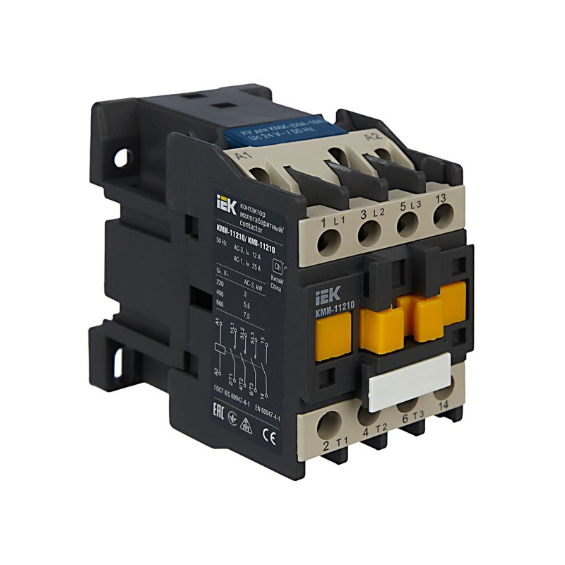 Контактор КМИ-11210 12А 24В/АС3 1NO IEK