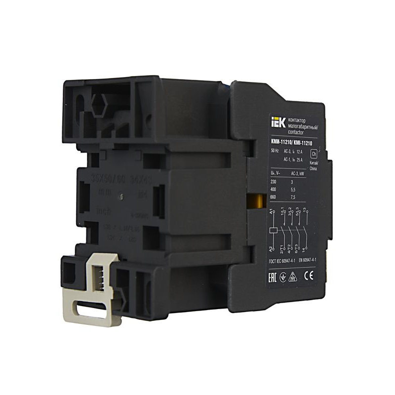 Контактор КМИ-11210 12А 24В/АС3 1NO IEK