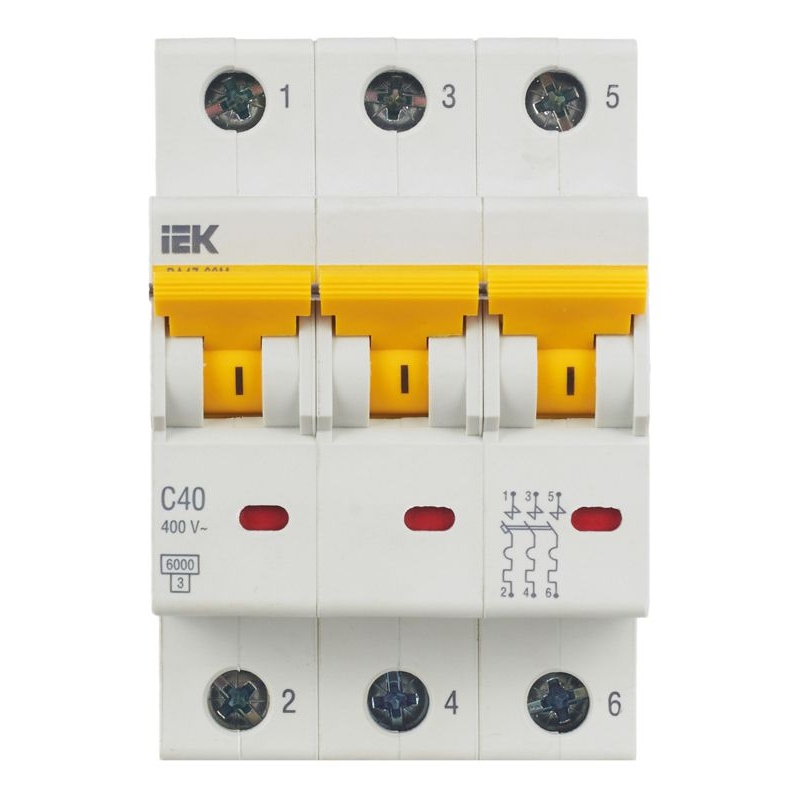 KARAT Автоматический выключатель ВА47-60M 3P C 40А 6кА IEK