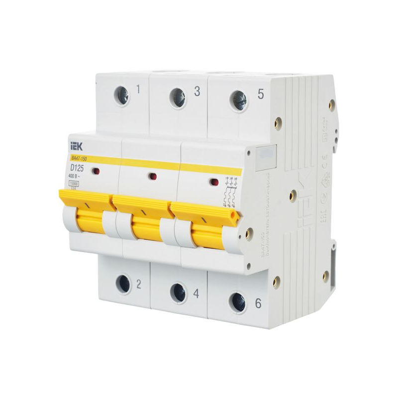 KARAT Автоматический выключатель ВА47-150 3P D 125А 15кА IEK