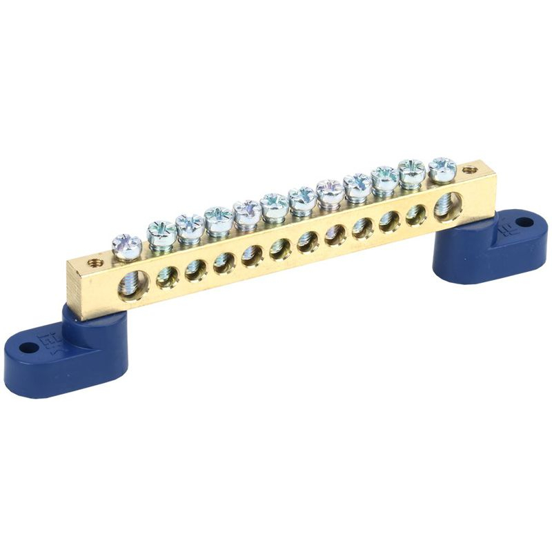 Шина N ноль на двух угловых изоляторах ШНИ-8х12-12-У2-С IEK