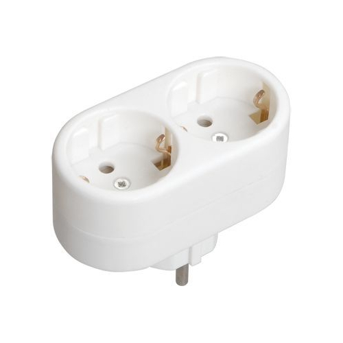 Тройник Т-01/02 2 круглых места с заземлением IEK