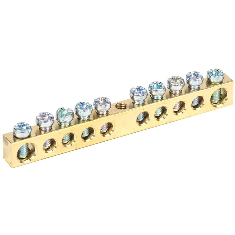 Шина PEN земля-ноль 6х9мм 10/1 (10групп/крепеж по центру) IEK