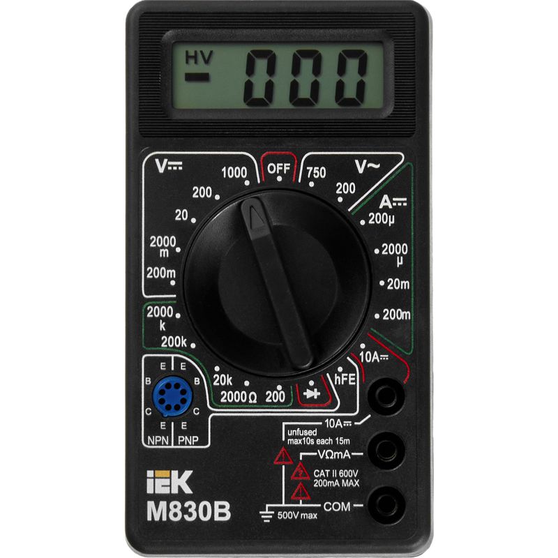 Мультиметр цифровой UNIVERSAL M830B IEK