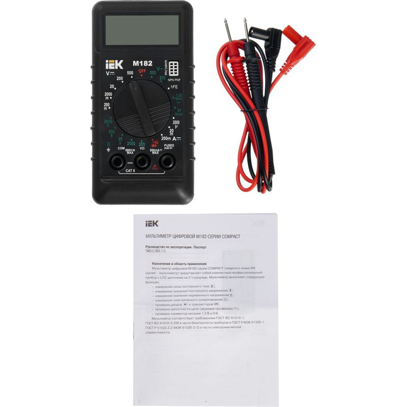 Мультиметр цифровой COMPACT M182 IEK
