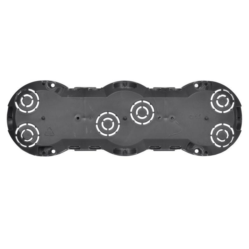 Коробка установочная КМ40009 трехместная для твердых стен безгалогенная (HF) 212х70х45мм с саморезами IEK