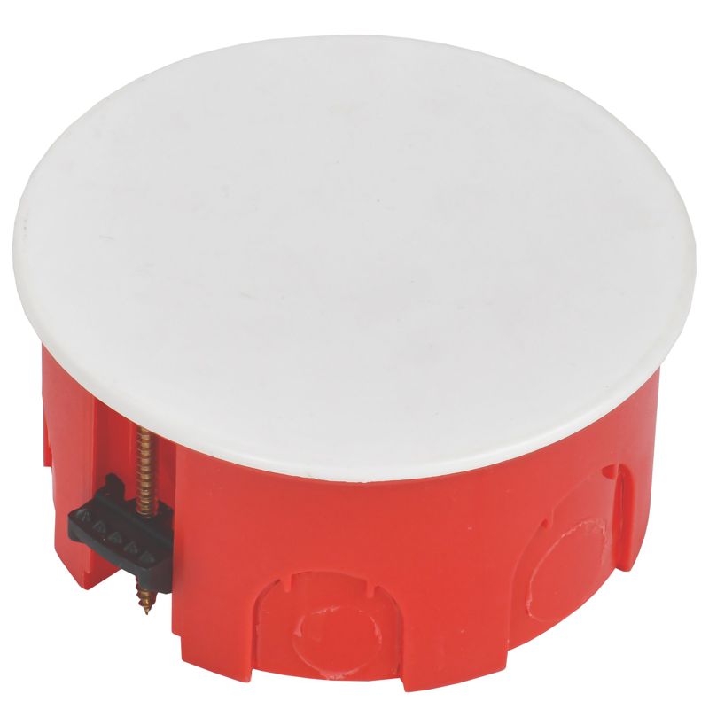 Коробка распаячная КМ41025 для полых стен безгалогенная (HF) D=80х40мм с пластиковыми лапками IEK