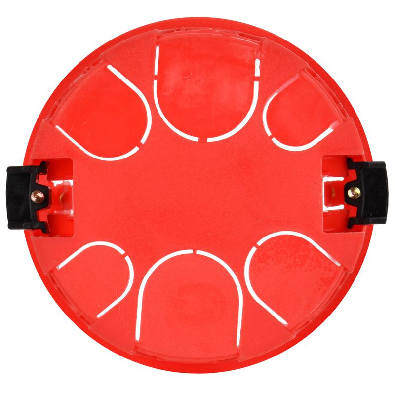 Коробка распаячная КМ41025 для полых стен безгалогенная (HF) D=80х40мм с пластиковыми лапками IEK