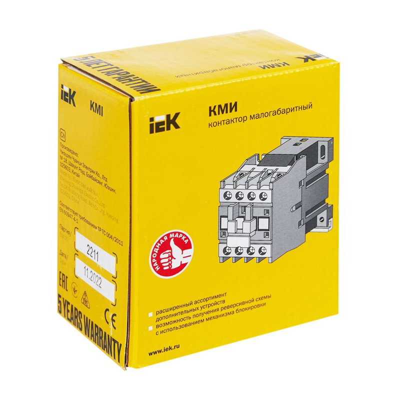 Контактор КМИ-11810 18А 24В/АС3 1NO IEK