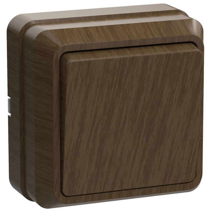 OKTAVA Выключатель 1-клавишный для открытой установки 10А ВС20-1-0-ОД дуб GENERICA