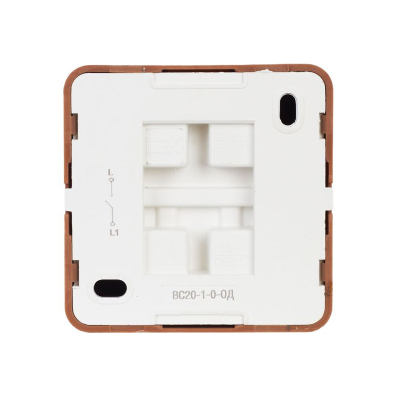 OKTAVA Выключатель 1-клавишный для открытой установки 10А ВС20-1-0-ОД дуб GENERICA