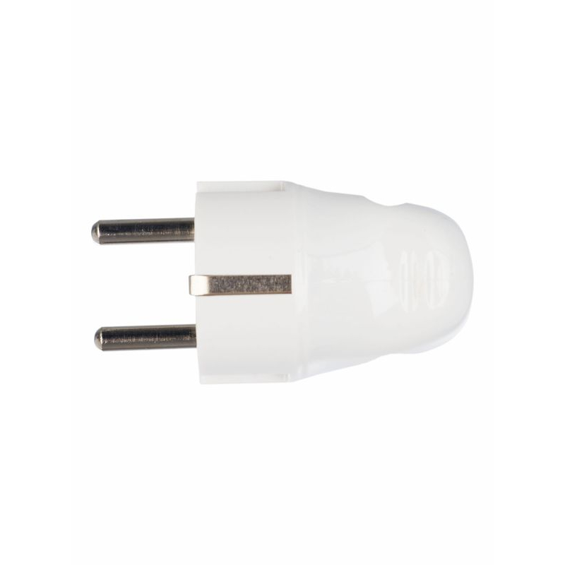 Вилка разборная угловая ВПу11-01-Ст с заземляющим контактом 16А белая IEK