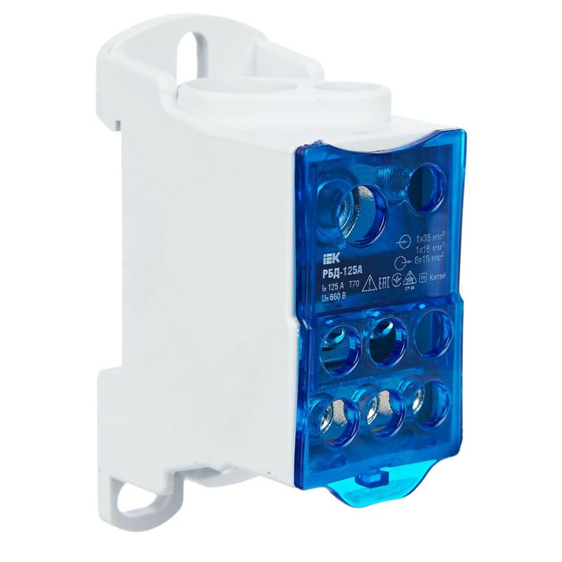 Блок распределительный РБД-125А на DIN-рейку IEK