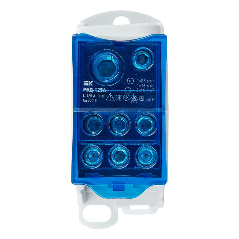 Блок распределительный РБД-125А на DIN-рейку IEK