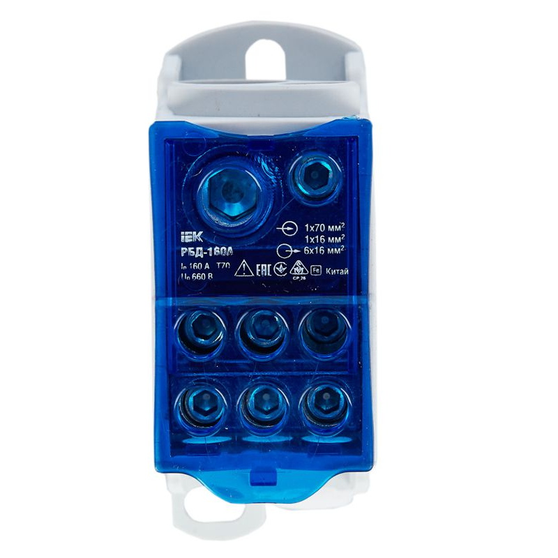 Блок распределительный РБД-160А на DIN-рейку IEK