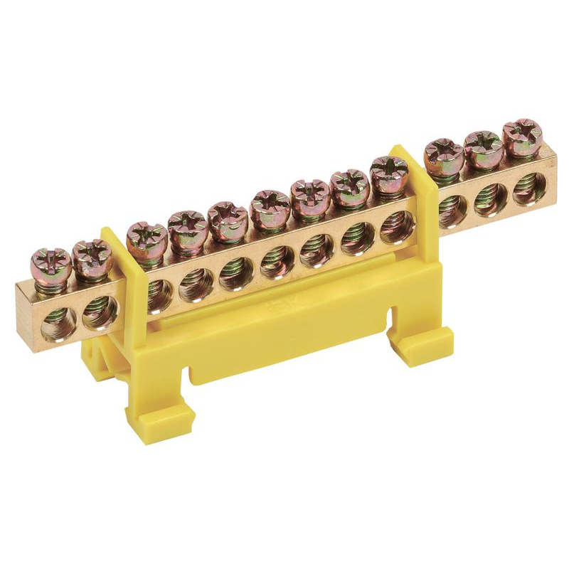 Шина PE земля на DIN-изоляторе типа Стойка ШНИ-6х9-12-С-Ж IEK