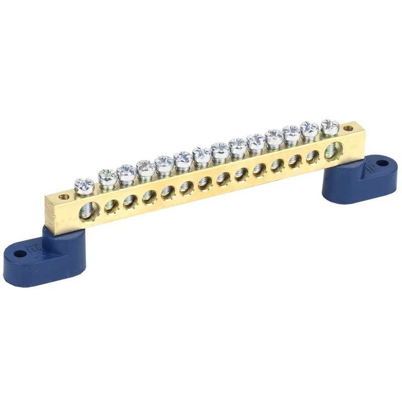 Шина N ноль на двух угловых изоляторах ШНИ-8х12-14-У2-С IEK