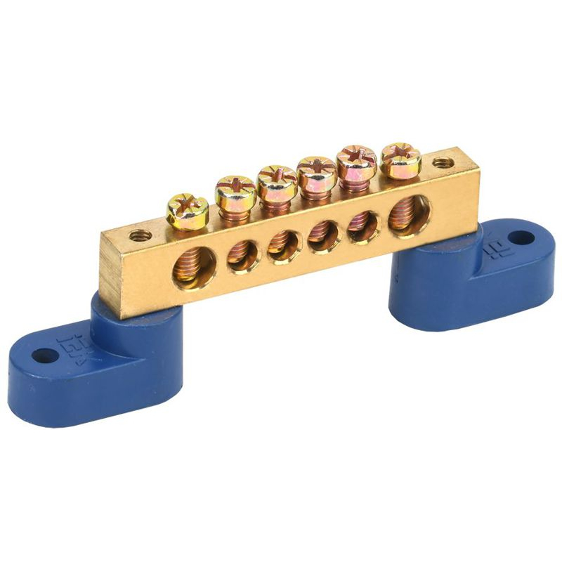 Шина N ноль на двух угловых изоляторах ШНИ-8х12-6-У2-С IEK