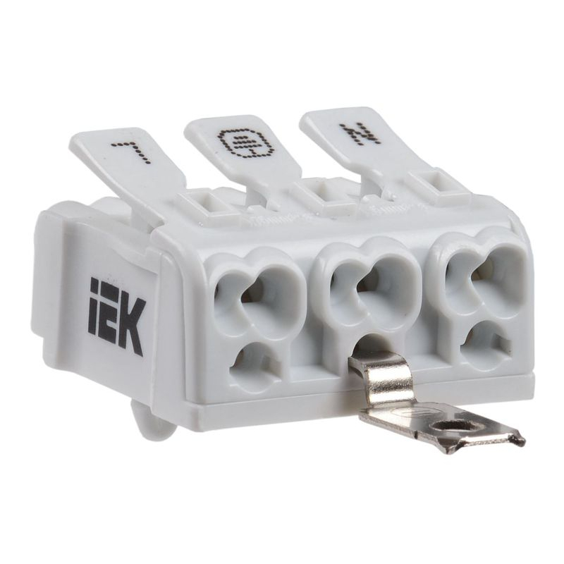Клемма пружинная соединительная КСПнз3-L+N+PE IEK Клемма пружинная соединительная КСПнз3-L+N+PE IEK