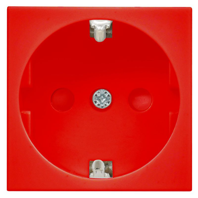 РКС-20-32-П-К Розетка с з/к 2к (на 2 модуля) ПРАЙМЕР красная IEK