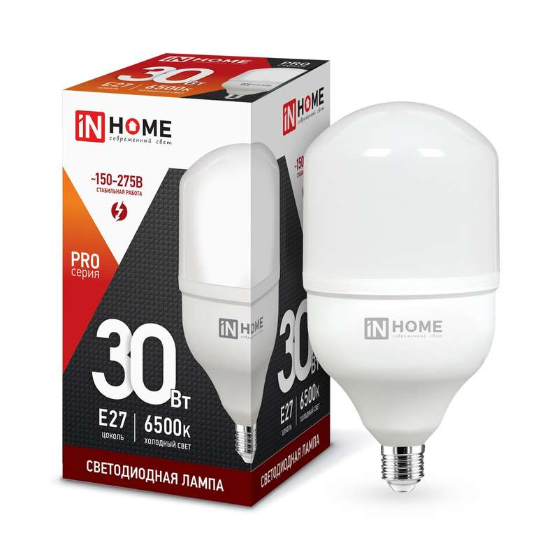 Лампа светодиодная LED-HP-PRO 30Вт 230В 6500К E27 2700лм IN HOME 4690612031088