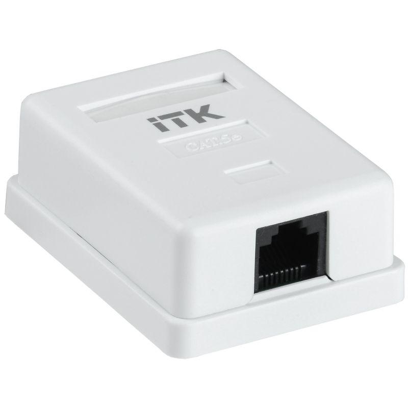 Розетка информационная RJ45 кат.5е UTP 1-порт настенная бел. ITK CS2-1C5EU-12