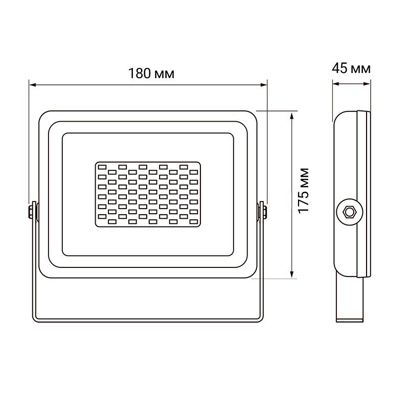 Прожектор светодиодный PFL-SC SMD 50Вт 6500К IP65 матов. стекло JazzWay 5001435
