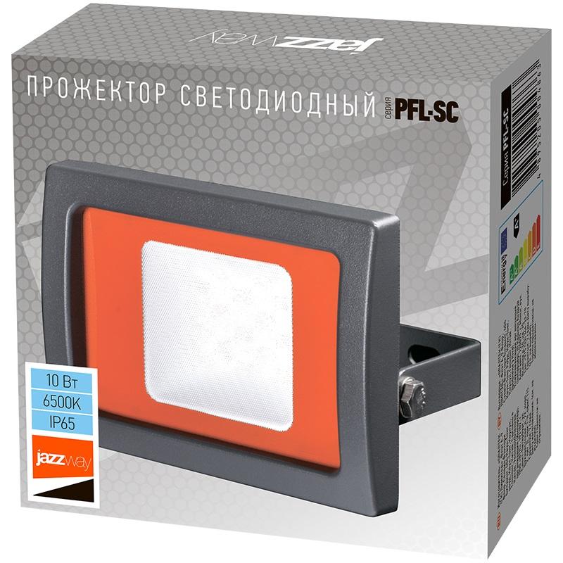 Прожектор светодиодный PFL-SC 10Вт 6500К IP65 матов. стекло JazzWay 5004863