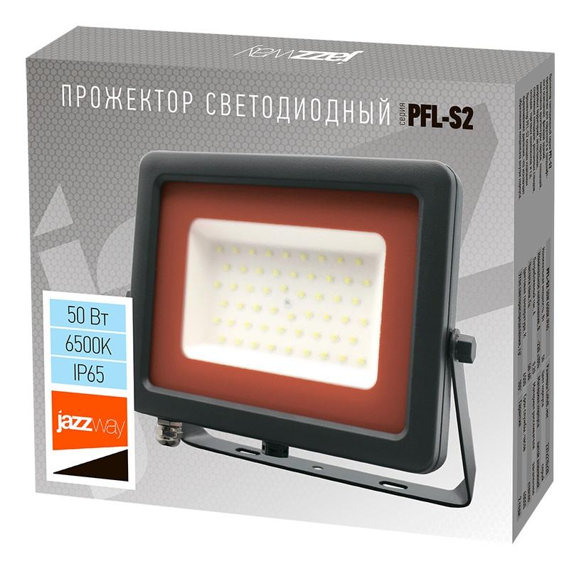 Прожектор светодиодный PFL-S2-SMD-50w 50Вт IP65 с клапаном JazzWay 2853301D