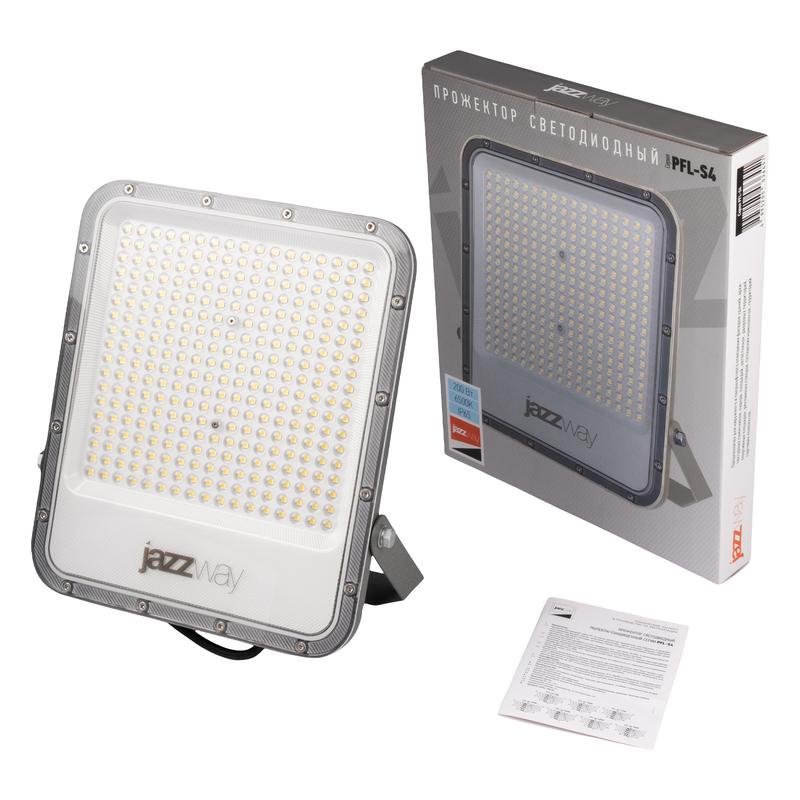 Прожектор светодиодный ДО-200 Вт 22000 Лм 6500К IP65 200-240 В LED угол светораспределения 80° -40... +50°С литой алюминий с антикоррозийным покрытием линзовый модуль Jazzway (5036451)