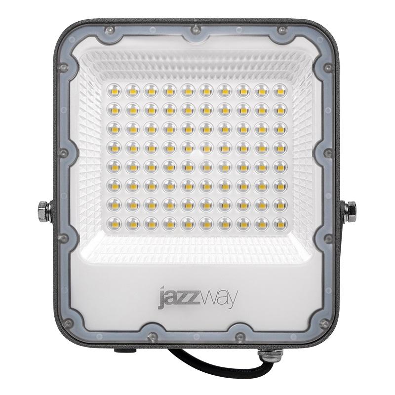 Прожектор светодиодный ДО-100 Вт 11000 Лм 6500К IP65 200-240 В LED угол светораспределения 80° -40... +50°С литой алюминий с антикоррозийным покрытиемлинзовый модуль Jazzway (5036437)