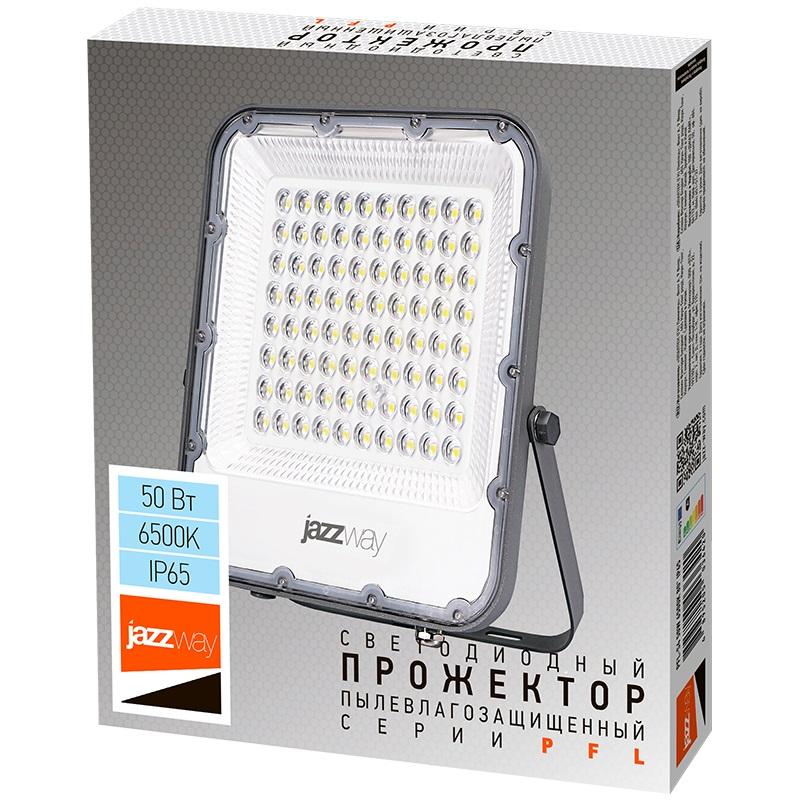 Прожектор светодиодный ДО-100 Вт 11000 Лм 6500К IP65 200-240 В LED угол светораспределения 80° -40... +50°С литой алюминий с антикоррозийным покрытиемлинзовый модуль Jazzway (5036437)