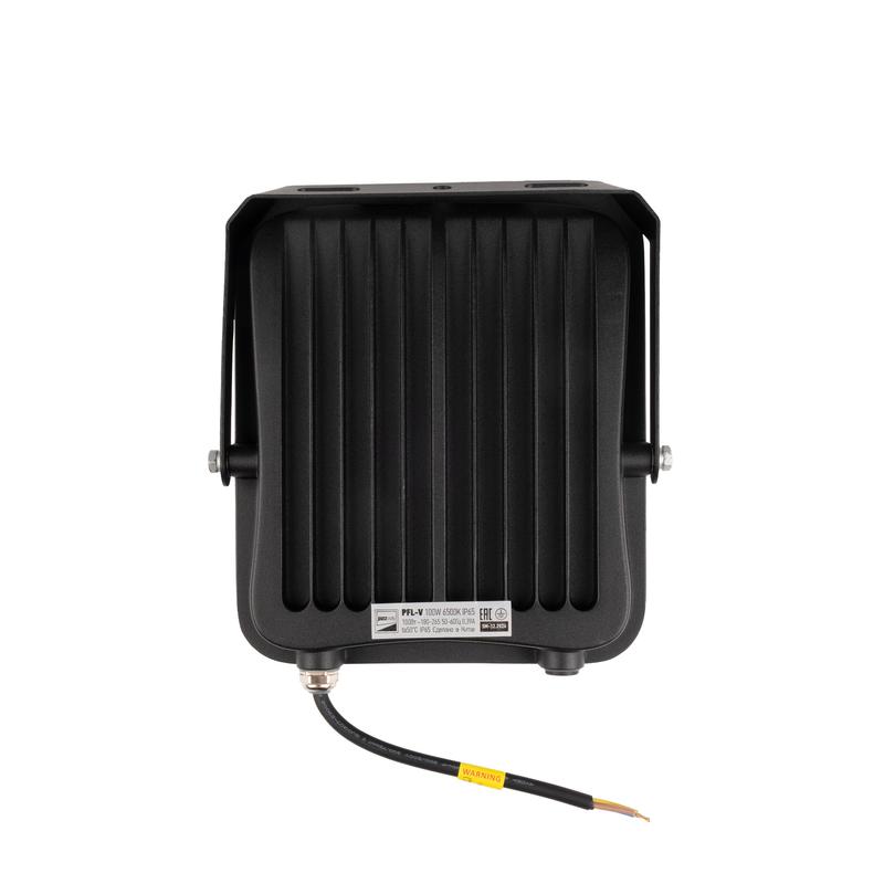 Прожектор светодиодный ДО-100Вт 6500К 9000Лм IP65 PFL-V 185-260В угол светораспределения 100° -40... +50°С литой алюминий индекс Ra>80 Jazzway (5039759)