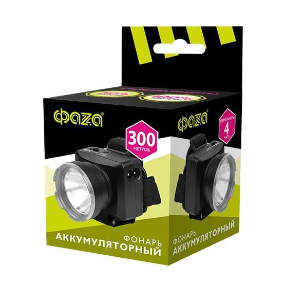 Фонарь аккумуляторный ФАZА AccuFH7-L3W-bk (черн.) (2857644)