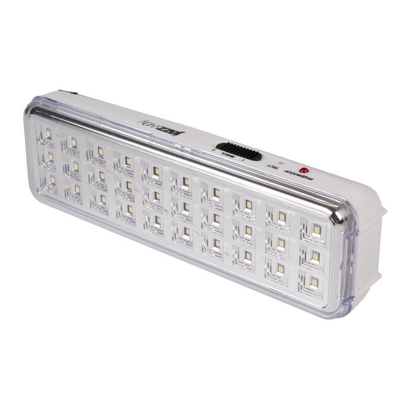 Светильник-фонарь светодиодный Accu9-L30-wh 30SMD яркий(300Лм)2ч/эконом(90Лм)6ч 220В/акк. Li-ion/3.7В/1200мАч аварийный бел. JazzWay 5024533