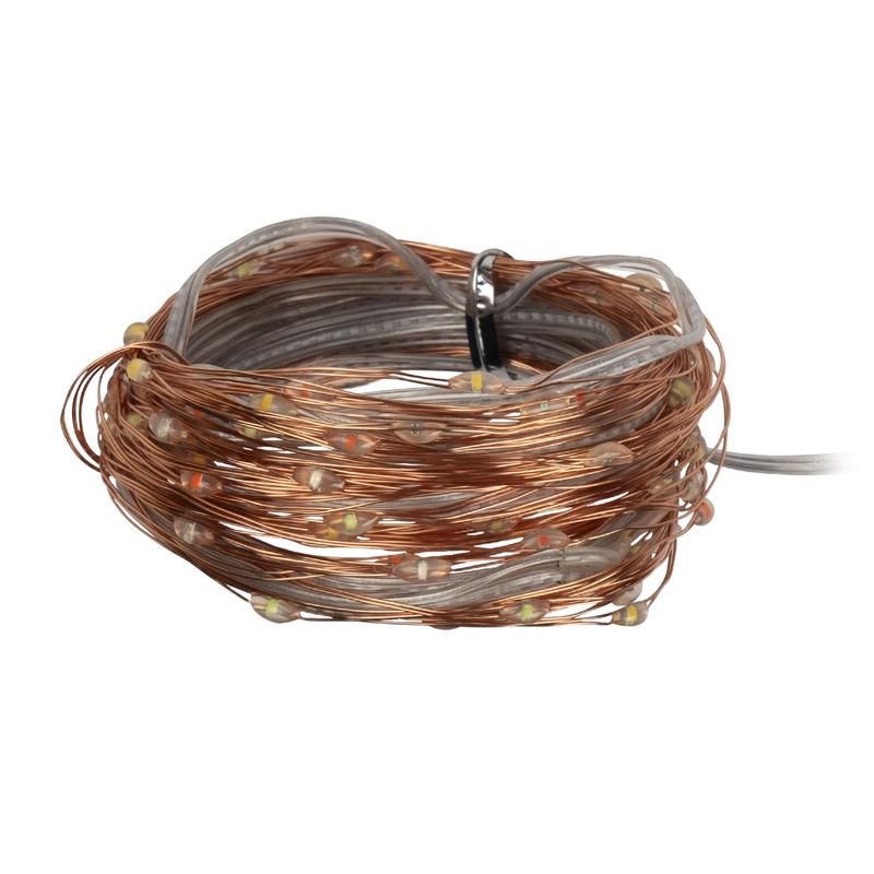 Садово-парковый светильник светодиодный декоративная нить, цвет желтый, солнечная батарея