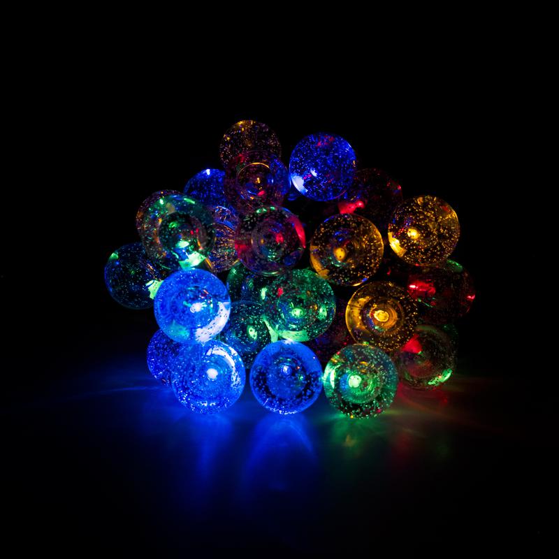 Светильник светодиодный SLR-G05-30M садовый гирлянда шарики мультицвет солнечная батарея ФАZА 5033375