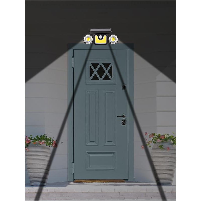 Светильник светодиодный SLR-W05 5Вт 7000-8000К IP45 300лм настен. датчики движения/освещенности солнечная батарея 2х18650 (Li-Ion 1200мА.ч в компл.)