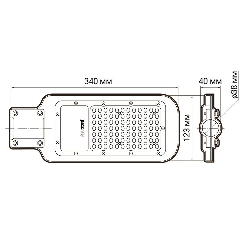 Светильник светодиодный PSL 07 30Вт 5000К IP65 AC180-260 уличный ДКУ JazzWay 5041035