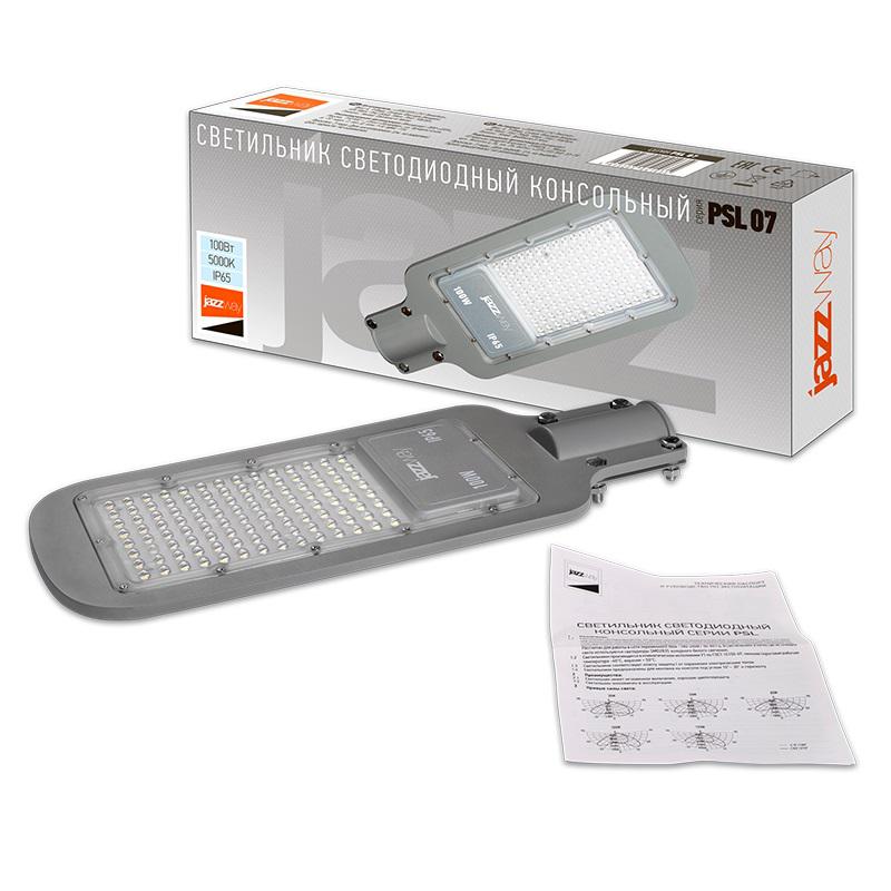 Светильник светодиодный PSL 07 100Вт 5000К IP65 AC180-260 уличный ДКУ JazzWay 5041097