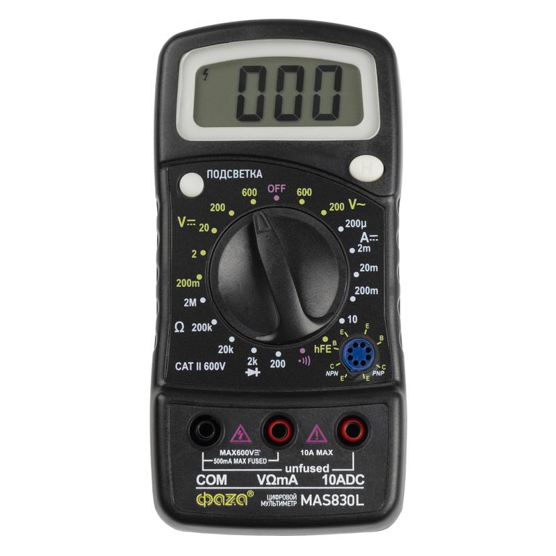 Мультиметр цифровой MAS830L ФАZА 5000490