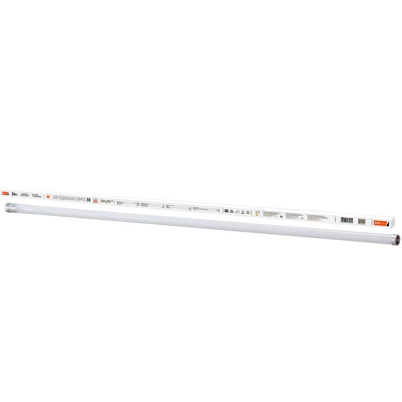 Лампа светодиодная PLED T8-1500GL 24Вт линейная 4000К бел. G13 2000лм 185-240В JazzWay 1032539