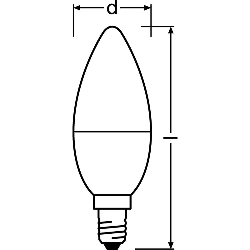 Лампа светодиодная LED Value LVCLB60 7SW/830 230В E14 10х1 RU OSRAM 4058075578883